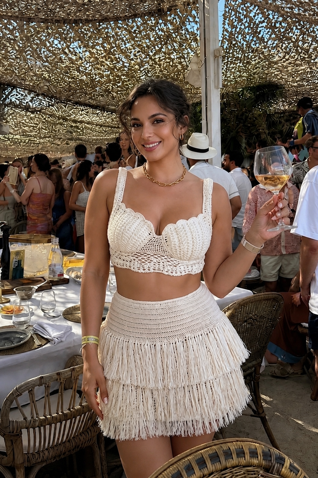 White Fringe Co-ord