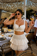 White Fringe Co-ord